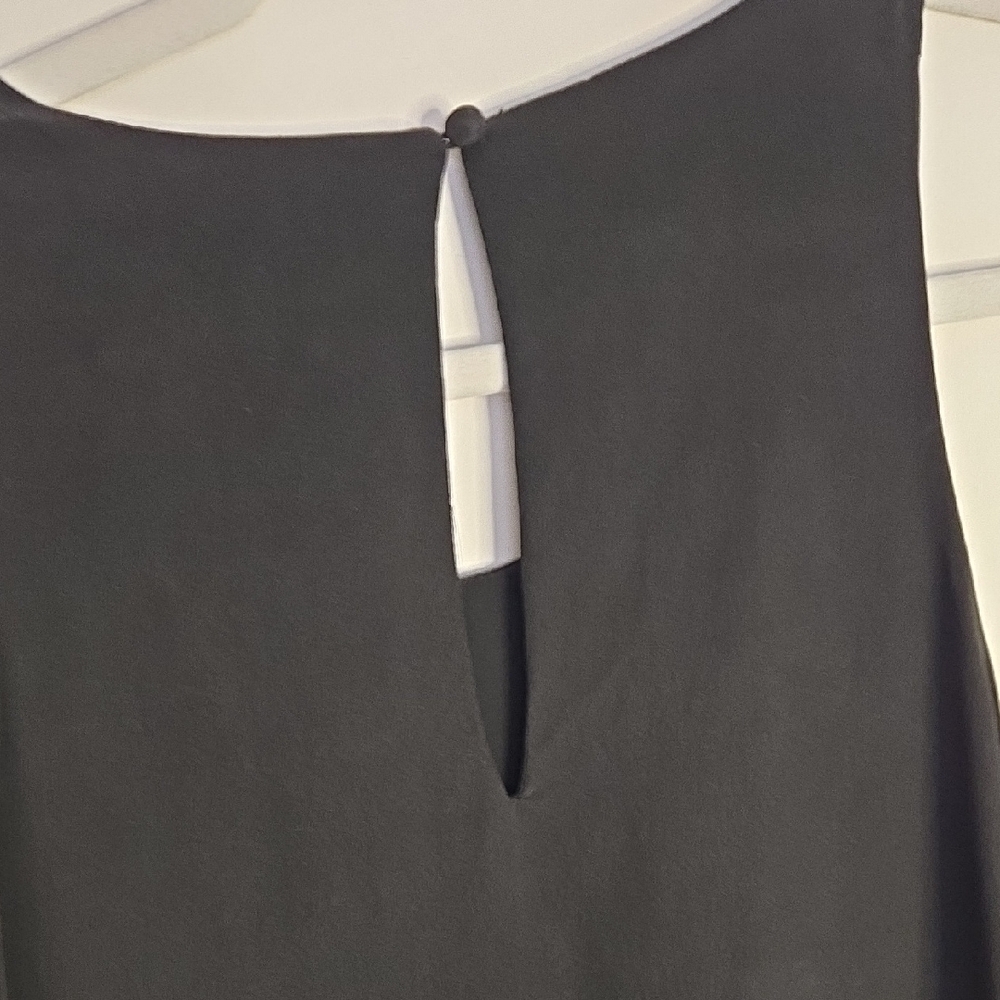 Cynthia Rowley Elegant 100% Silk Black Sleeveless Dress Normcore Size 2 - Picture 4 of 5